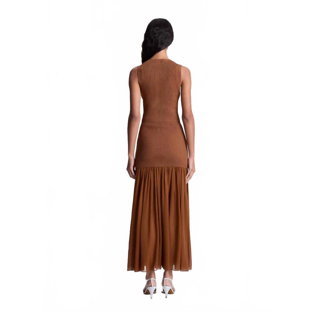 NEW A.L.C. hayden skirt in light chestnut - Picture 3 of 6